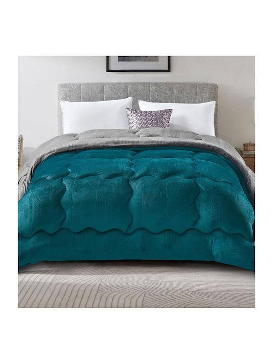 Madi Duvet Cover Single 160x220cm Nivoro Petrol
