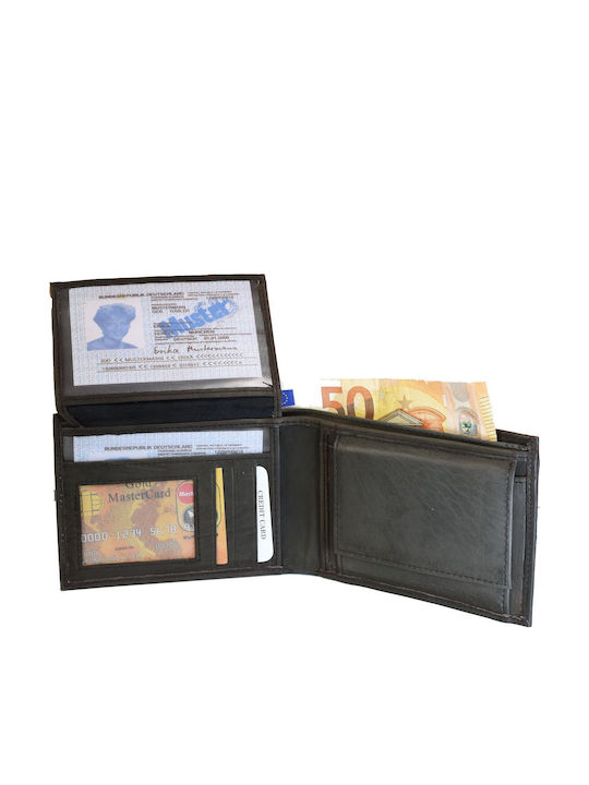 Ανδρικό Πορτοφόλι Ταξιδίου με RFID Καφέ