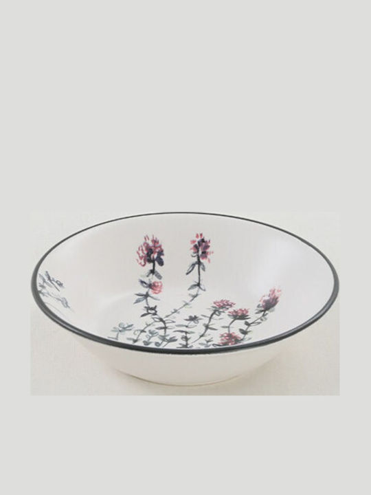 Hermia Plate Soup Ceramic Multicolour with Diameter 18cm 6pcs