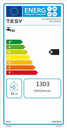 Tesy Bilight Boilere electrice 80lt Sticlă Orizontal 2kW