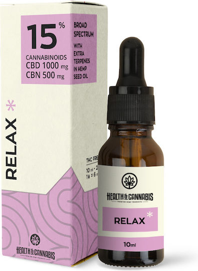 Health & Cannabis Hanföl 1500mg mit 15% CBD & mit 15% CBG 10ml
