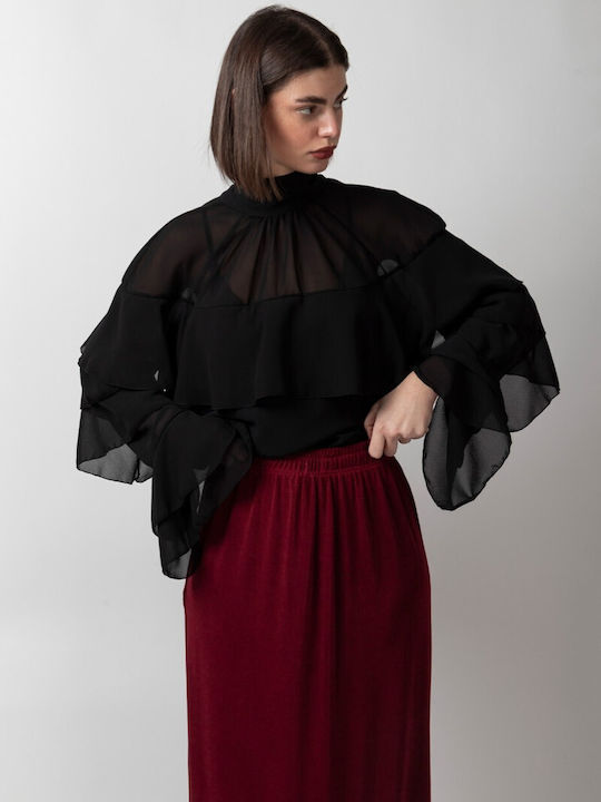 Midi Skirt Bordeaux