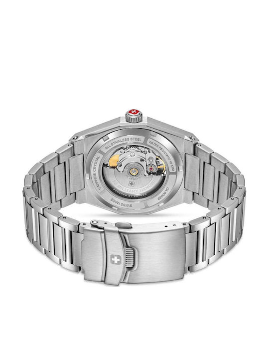 Swiss Military Hanowa Herrenuhr Automatisch mit Silbernem rostfreiem Stahlarmband