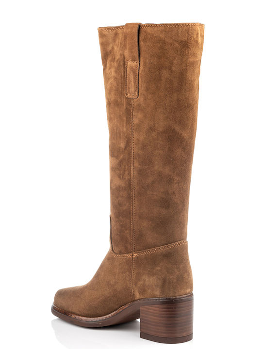 Leder Damenstiefel Braun