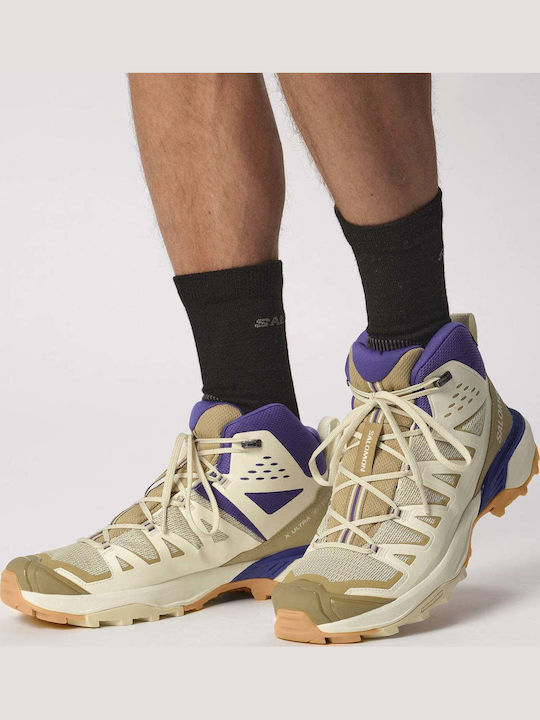 Salomon X Ultra Access Athletic Socks Beige 2 Pairs