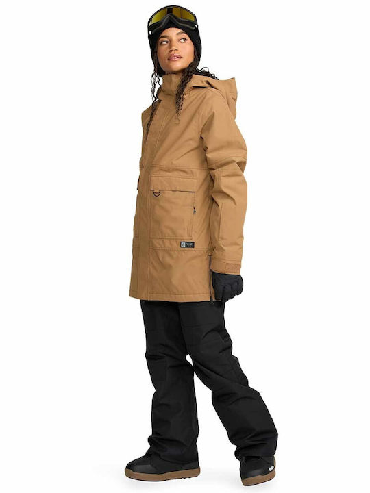 Volcom Insulated H0452604-BRZ Γυναικείο Μπουφάν για Σκι & Snowboard Καφέ