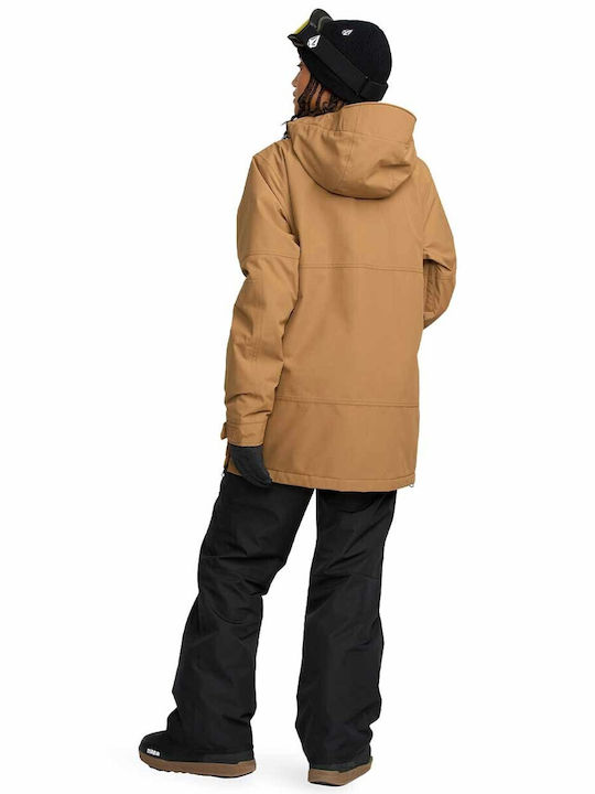 Volcom Insulated H0452604-BRZ Γυναικείο Μπουφάν για Σκι & Snowboard Καφέ