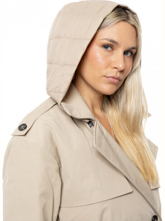 Дамско Beige Палто с цип