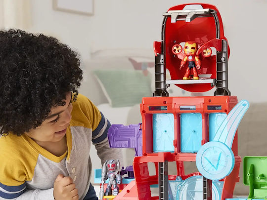 Action Figure Hasbro Marvel Iron Man And His Awesome Friends with Sounds Iron Quarters Playset for 3+ years Years 7.6cm.