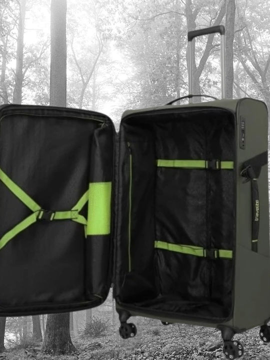 Travelite Μεγάλη Βαλίτσα Ταξιδίου Χακί με 4 Ρόδες Ύψους 78εκ.