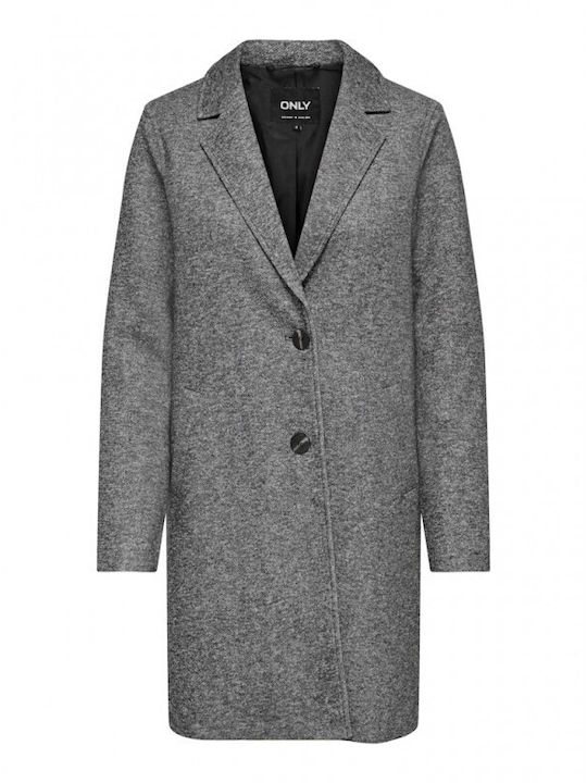 Sedona Women's Gray Coat with Buttons