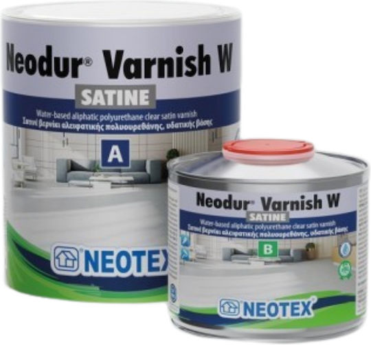 Neotex Neodur Varnish W Polyurethan 2-Komponenten Wasser Farblos Satin,σατεν 800gr
