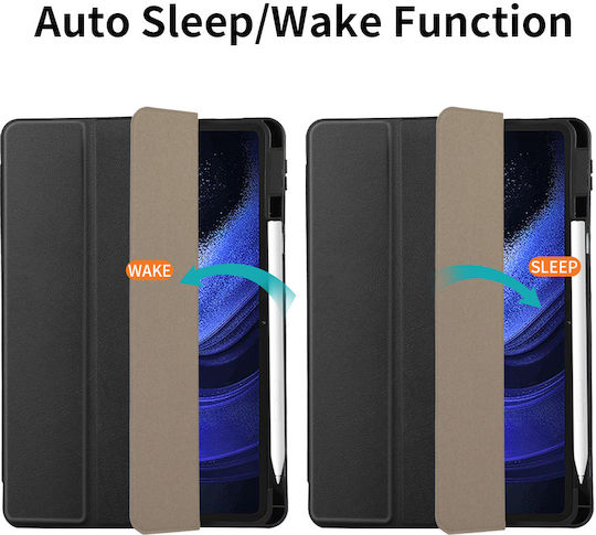 Husă Samsung Galaxy Tab S10 Lite Fe 10.9" 2025 Suport S Pen Eco Piele Smart Cover – Negru