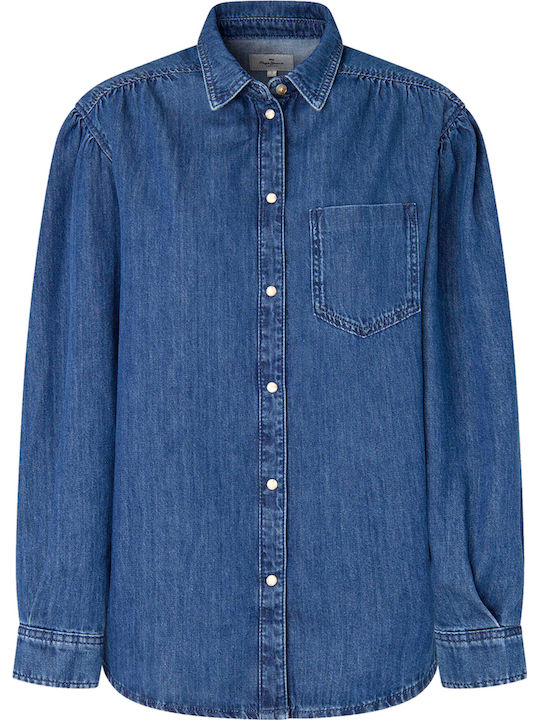Дамско Син Overshirt