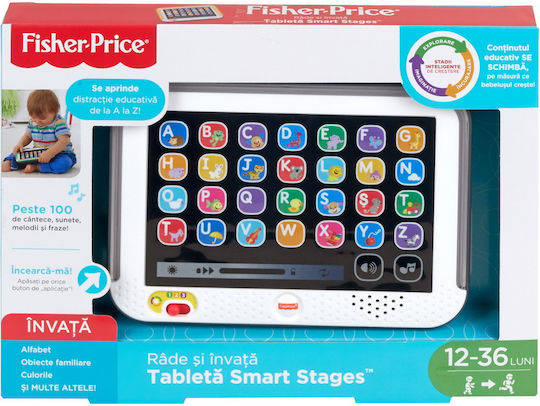 Fisher Price Laptop-Tablet Educațional Pentru Bebeluși Cu Muzică și Sunete Pentru 12+ Luni