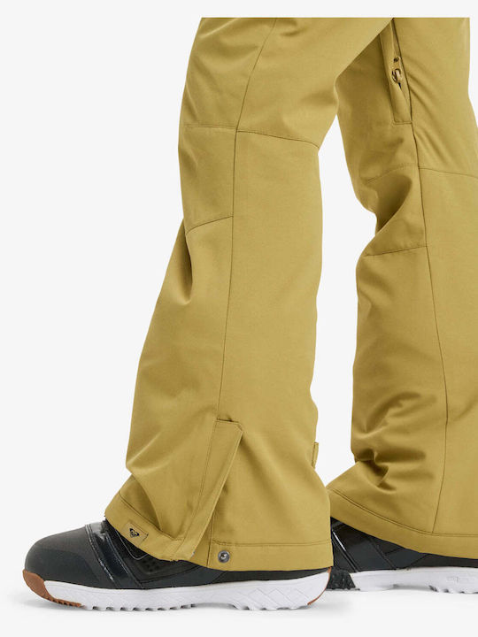 Roxy Diversion ERJTP03298-TMG0 Women's Trousers for Ski & Snowboard Beige