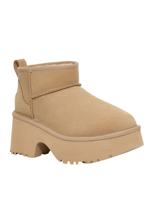 Classic Ultra Mini Women's Ankle Boots Brown