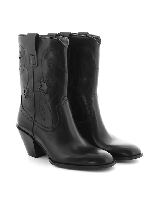 Damen Cowboy-Stiefeletten Schwarz
