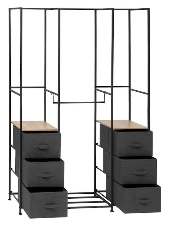 5Five Κρεμάστρα Δαπέδου από Μέταλλο Μαύρη 116x40x176cm