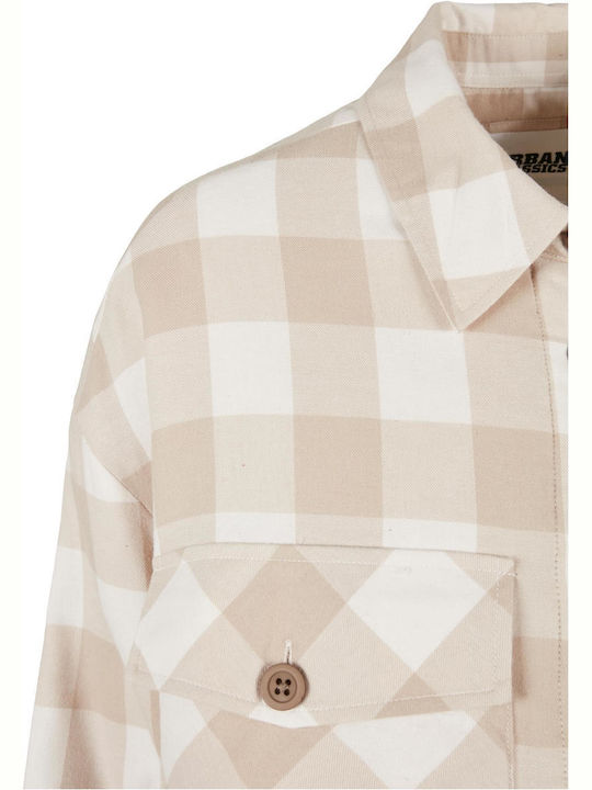 Damen Geprüft White Sand/Light Taupe Overshirt Oversized