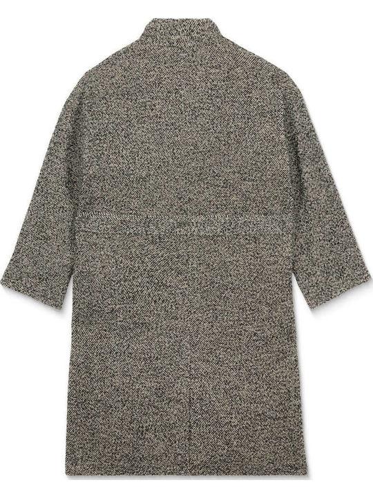 Eastcoat Women's Beige Coat Oversized with Buttons