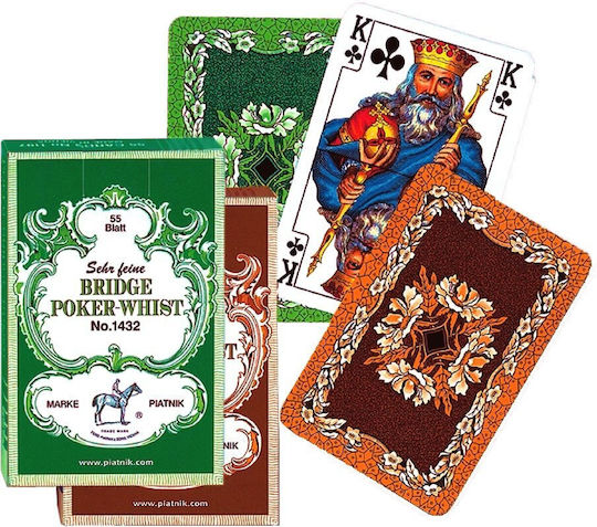 Piatnik Τράπουλα 1τμχ για Poker Πράσινη