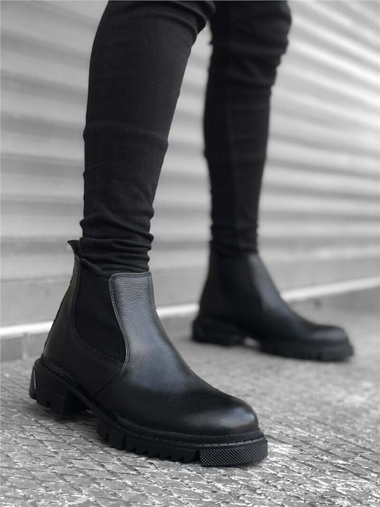 Leather Black Men's Boots