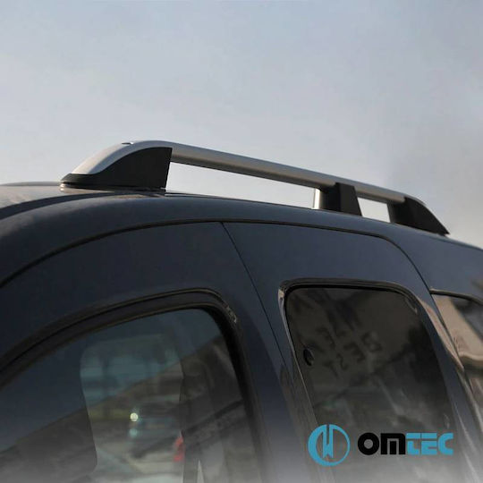 Car Roof Bars Railing Citroën Berlingo 2019 Mvn K9 Fiat Doblo 2022 Mvn K9 Opel Combo 2019 Mvn V Peugeot Partner 2019 Mvn K9 Toyota Proace City Cargo 2019 Van Silver 2 Pieces