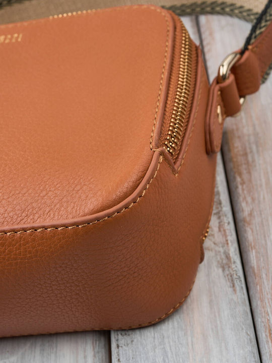 Leder Damentasche Schultertasche Gold