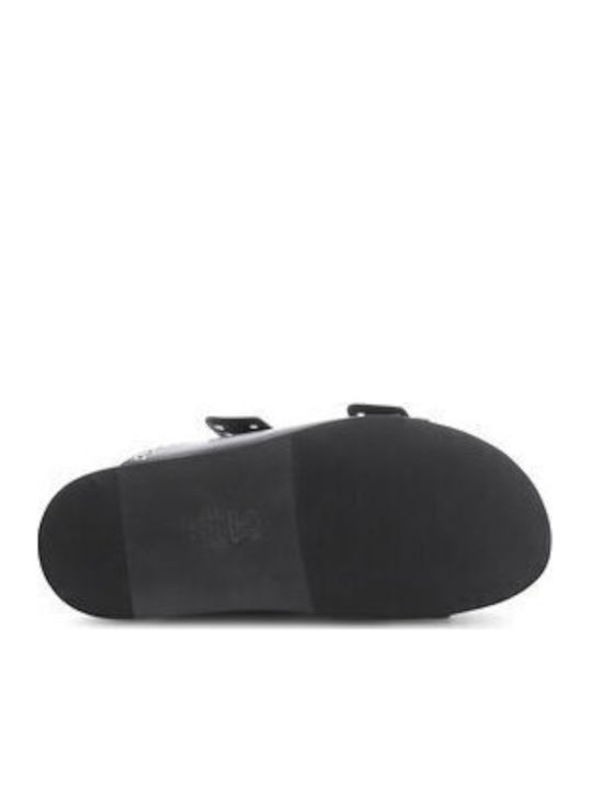 Flache Sandalen für Damen in Schwarz Farbe