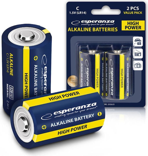 Esperanza Αλκαλικές Μπαταρίες C 1.5V 2τμχ