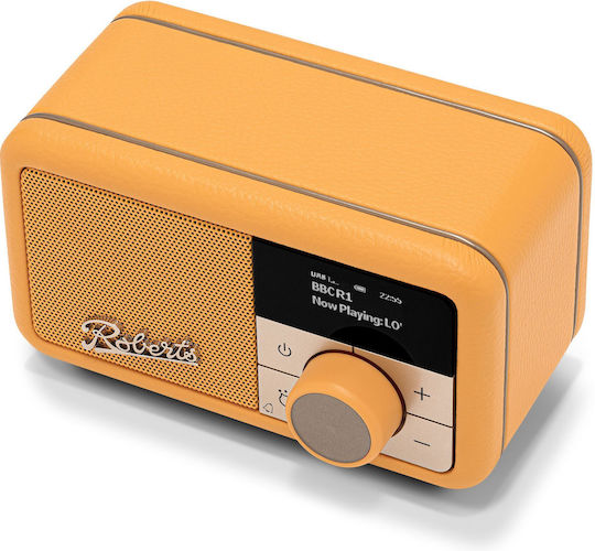 Roberts Revival Petite 2 Φορητό Ραδιόφωνο Επαναφορτιζόμενο DAB+ με Bluetooth Sunshine Yellow