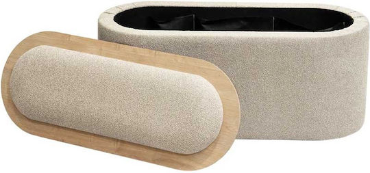 SteweHome Sitzsäcke & Poufs Hocker Couchtisch Aufbewahrung Beige 88x35x37cm
