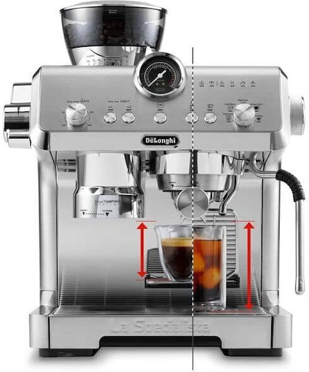 De'Longhi La Specialista Automatic Espresso Machine 1550W Pressure 19bar for Cappuccino with Grinder Silver