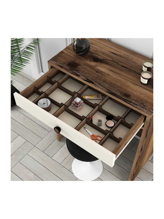 SteweHome Schminktisch mit Spiegel Karydia Crem 70x84x71cm