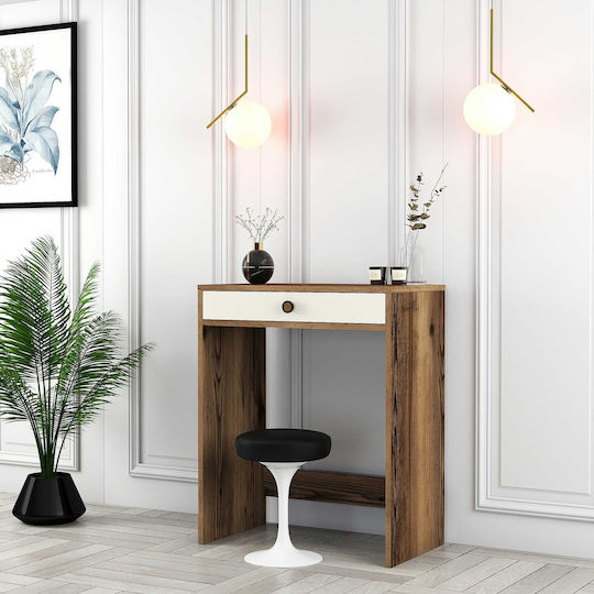 Μίνι Τραπέζι Μακιγιάζ Καρυδιά Κρέμ 70x84x71cm Μίνι Τραπέζι Μακιγιάζ Καρυδιά Κρέμ 70x84x71cm
