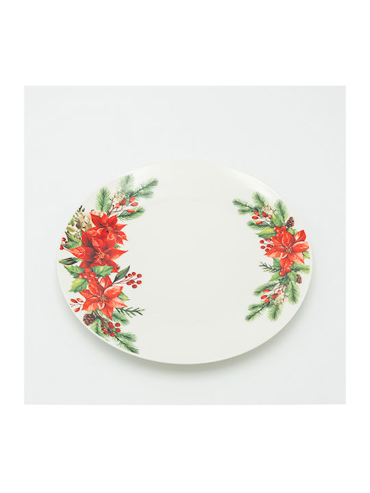 Platter Spatula Red Poinsettia 26.5cm