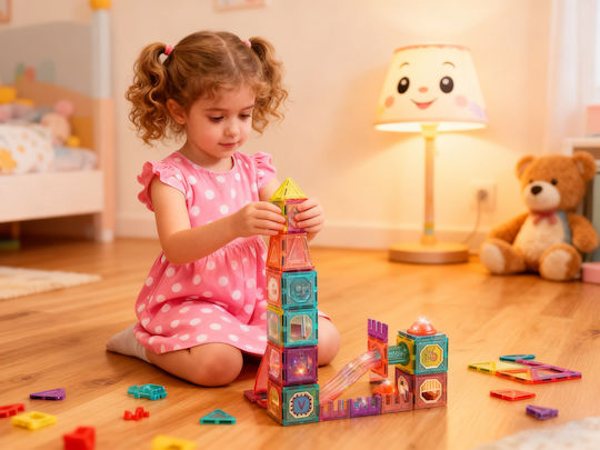 Bufnitel Magnetisches Bau- und Konstruktionsspielzeug Für Kinder Ab 3 Jahren