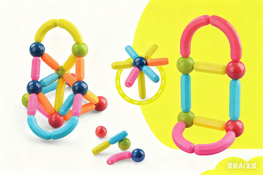 Bufnitel Magnetic Construction Toy for Children 3+ Years