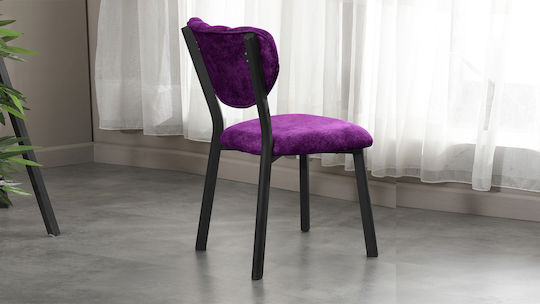 Dining Room Chair Cafe Restaurant & Kitchen Purple 45x46x87cm