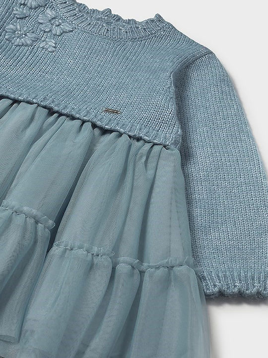 Children's Dress Long Sleeve Tulle Blue, Black