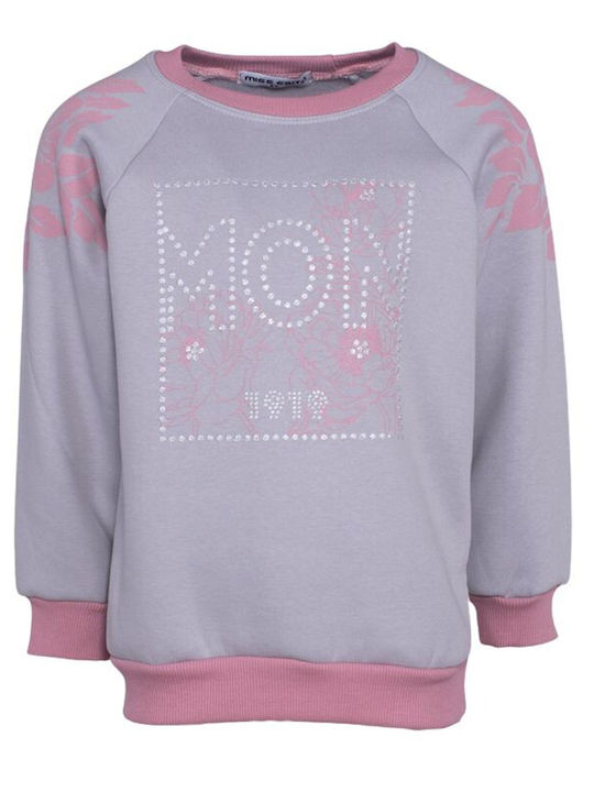 Kids Sweatpants Set Grey Pink 2pcs