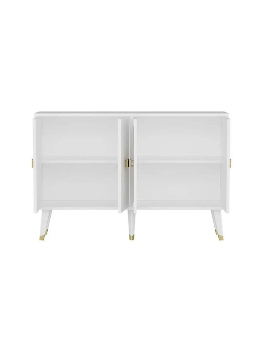 Мебели за съхранение дървен STE-000983-V1600 Бял 120x30x80см