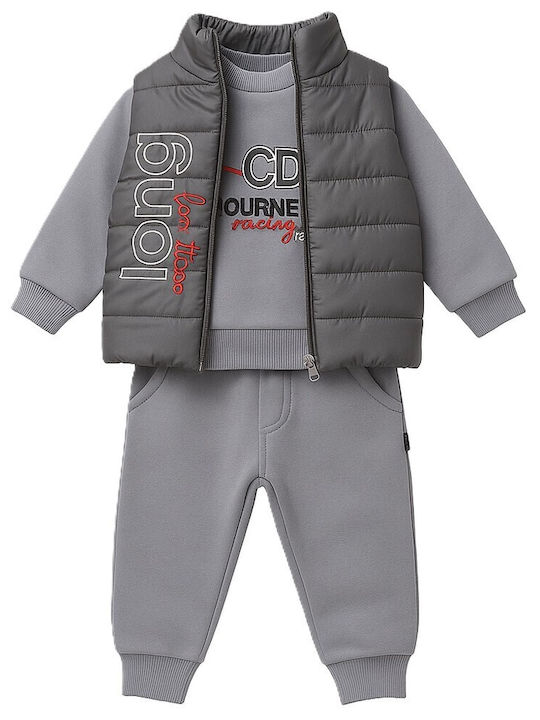 Παιδικό Σετ Φόρμας Grey 3τμχ