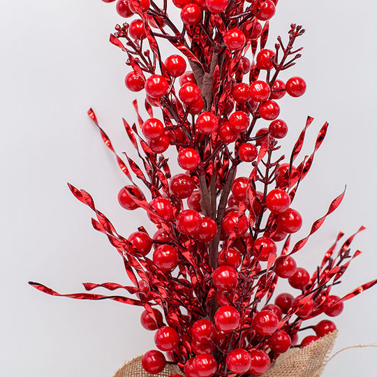 Christmas Decorative Tree Natural Appearance 63cm Red