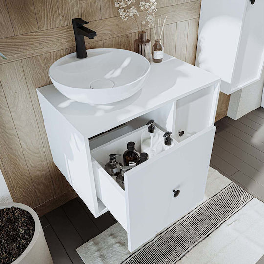 Bathroom Vanity Unit Set with Sink MDF 3 Pieces White 120x45x45cm