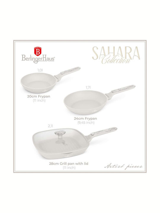 Berlinger Haus Sahara Marble Pfannen-Set aus Aluminium mit Antihaftbeschichtung 3-teilig