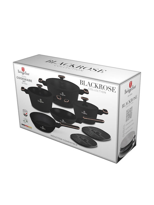 Berlinger Haus Black Rose Kochgeschirr-Set aus Aluminium mit Antihaftbeschichtung 5-tlg