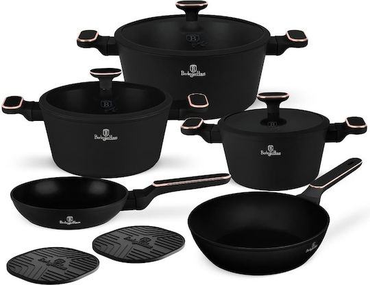 Berlinger Haus Black Rose Aluminum Cookware Set with Non-stick Interior Coating 5 Pieces