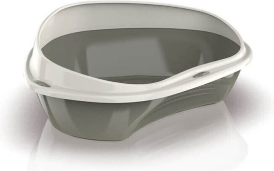 Georplast Shuttle Corner Katzenbecken für Ecktoiletten Gray L49 x B40 x H17.5cm